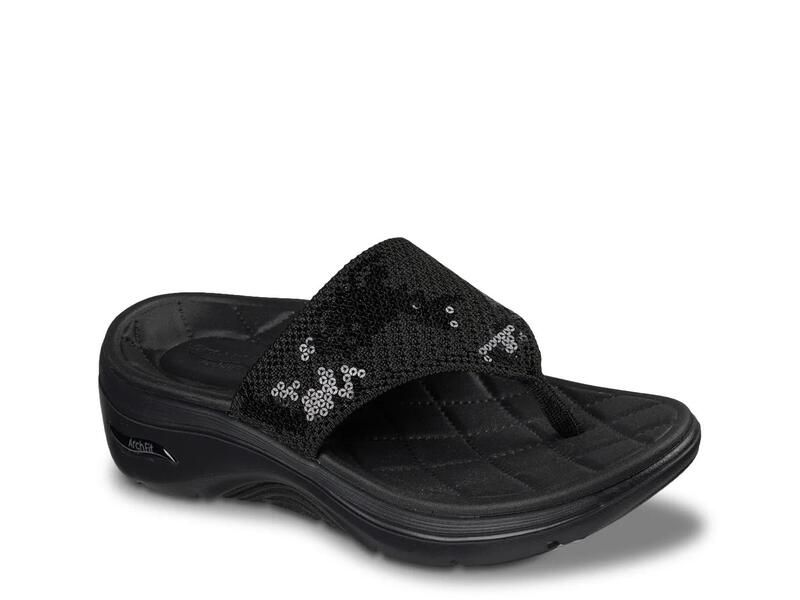 スケッチャーズ レディース シューズ サンダル SkechersGO WALK Arch Fit 20 Sarina Sandal Black ブラック