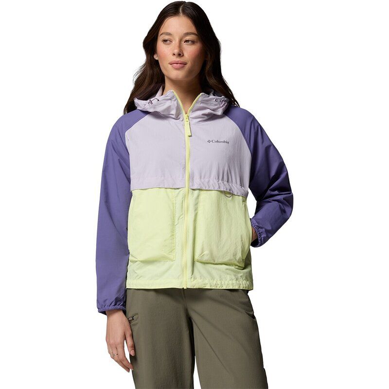 コロンビア レディース アウター ジャケット・ブルゾン Columbia Spire Valley Windbreaker Womens Citron HazeLavender PearlStormw