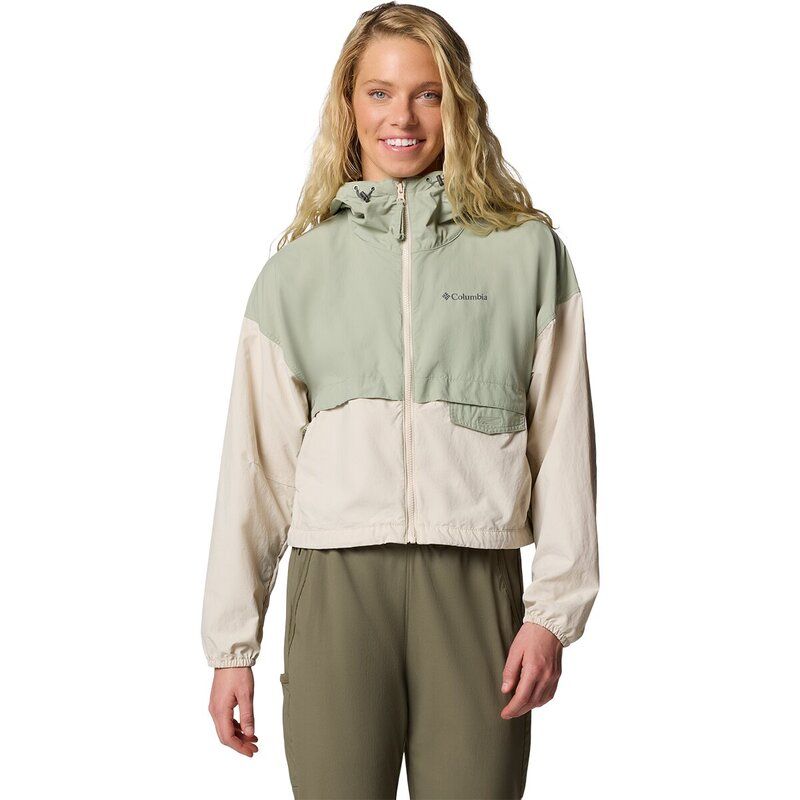 コロンビア レディース アウター ジャケット・ブルゾン クロップド Columbia Spire Valley Cropped Windbreaker WomensafariDark Stone スト