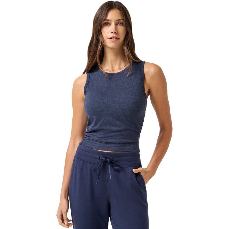 トラビスマヒュー レディース トップス Tシャツ ジャージー TravisMathew Skyline Jersey Tank Top Womens Heather Navy Blazer ヘザー