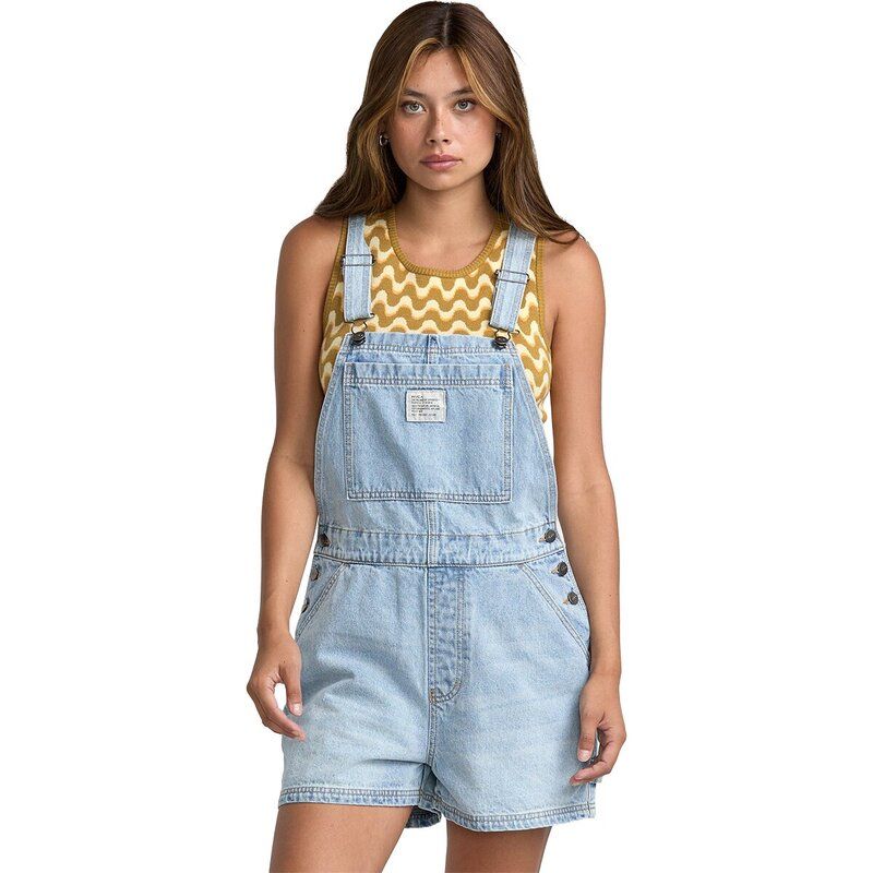 ルーカ レディース ボトムスカート オーバーオール RVCA Drea Overall Womens Bleached Indigo インディゴ