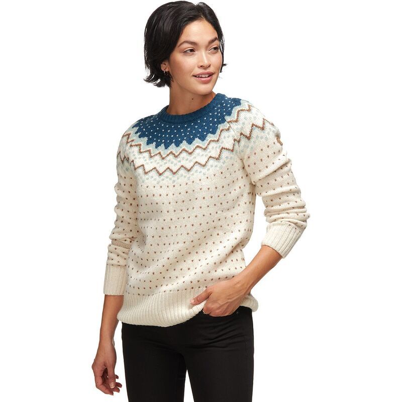 フェールラーベン レディース アウター ニット・セーター Fjallraven Oviknit Sweater Womens Glacier Green グリーン