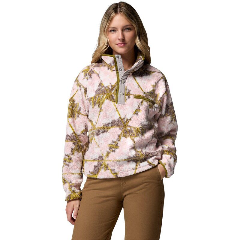 コロンビア レディース アウター ジャケット・ブルゾン プリント クロップド Columbia Helvetia II Printed Cropped 12Snapullover Womens Pin
