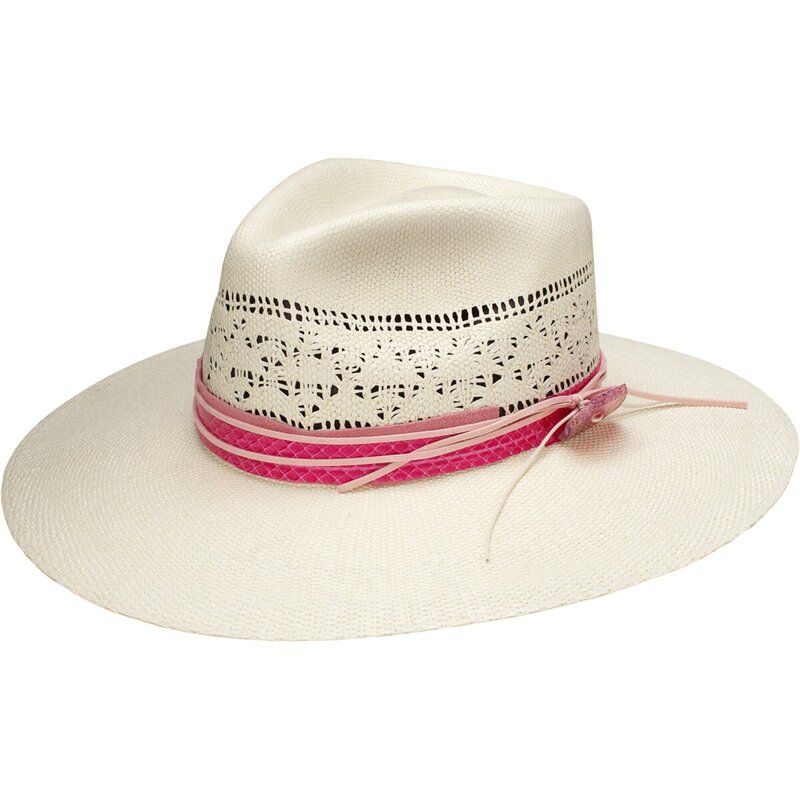 ステトソン メンズ アクセサリー 帽子 Stetson Sedona Hat NaturalPink Band ピンク