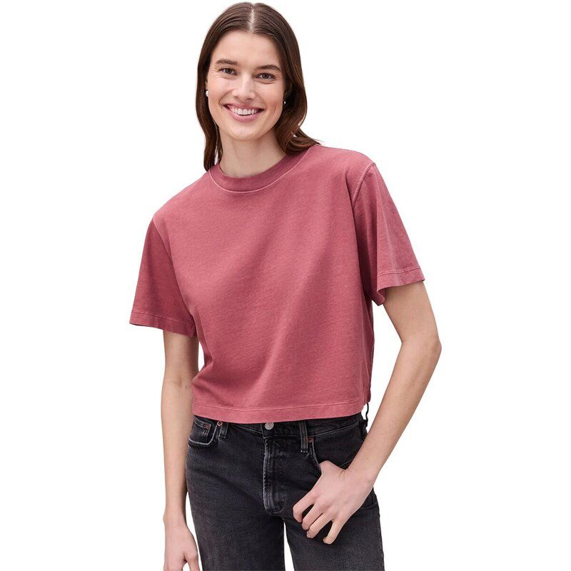 リッチャープアー レディース トップス Tシャツ Richer Poorerelaxed Crop TShirt Womens Marsala