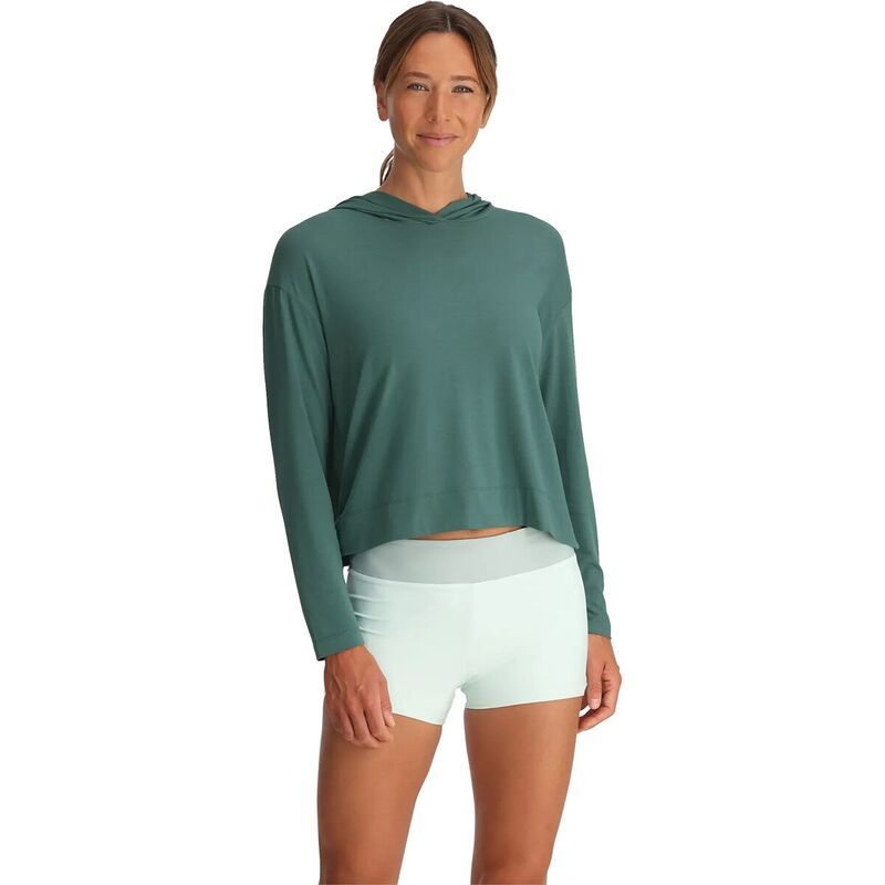 フリー フライ レディース トップス Tシャツ パーカー Free Fly Shade Crossover Hoodie Womensea Pine