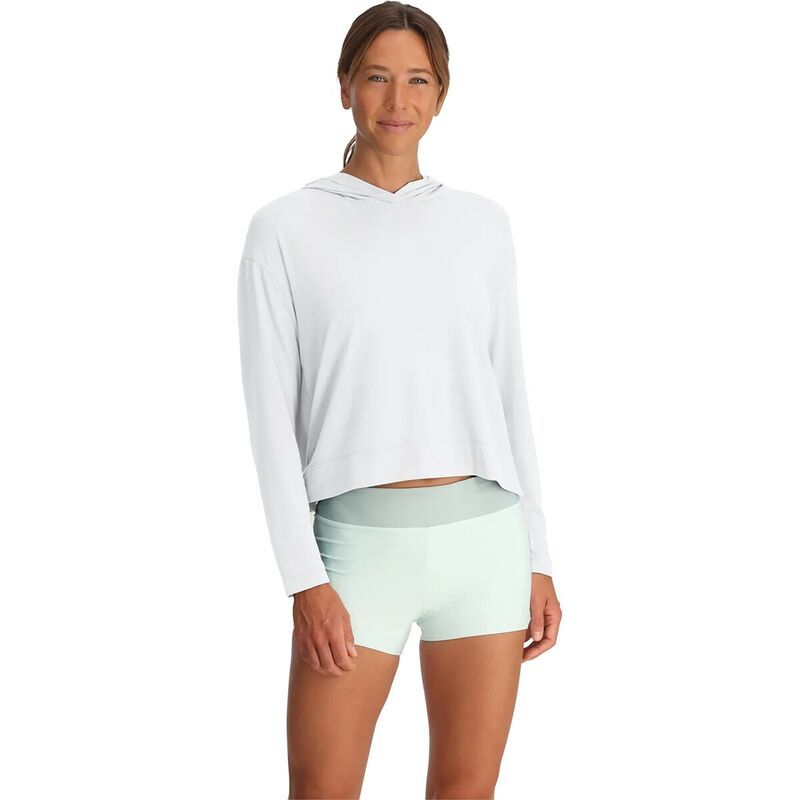 フリー フライ レディース トップス Tシャツ パーカー Free Fly Shade Crossover Hoodie Womens Bright White ホワイト