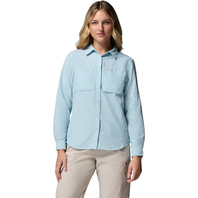 コロンビア レディース トップス Tシャツ 長袖 Columbia Skien Valley LongSleeve Shirt Womens Marine Light