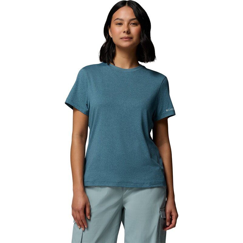 コロンビア レディース トップス Tシャツ 半袖 ロゴ Columbia Parsons Point ShortSleeve Logo TShirt Womens Ever blue Heather 10,715円
