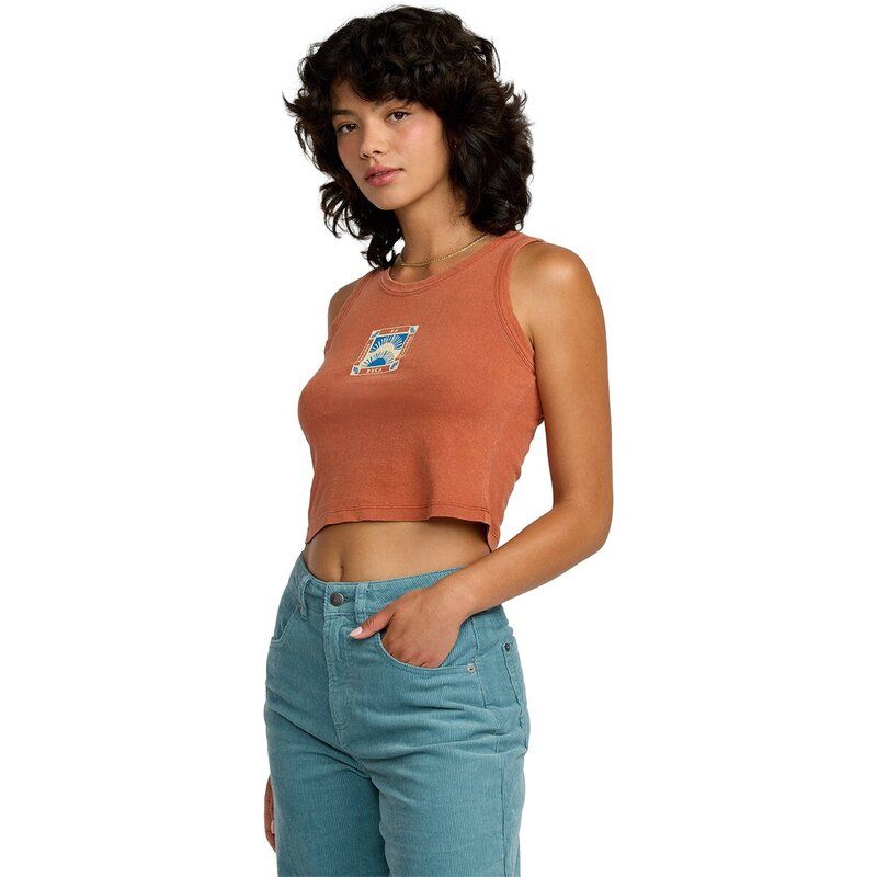 ルーカ レディース トップス Tシャツ RVCA Flow Tank Top Womens Burnt Red レッド