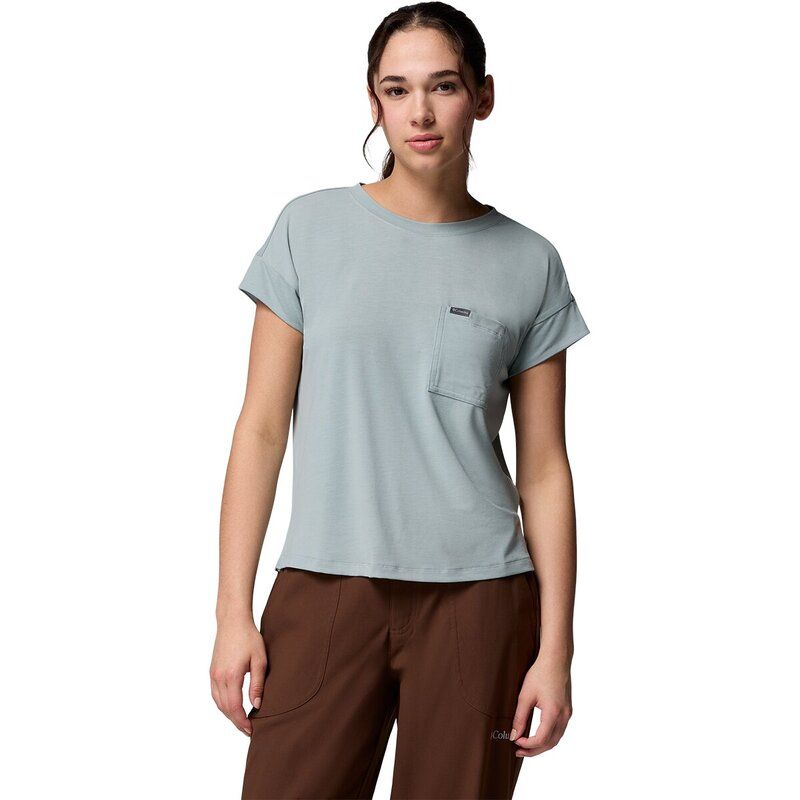 コロンビア レディース トップス Tシャツ Columbia Daniela Fallshirt Womens Crushed Blue ブルー