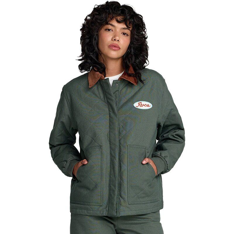 ルーカ レディース アウター ジャケット・ブルゾン キルティング RVCA Clover Quilted Jacket Womens Wintermoss