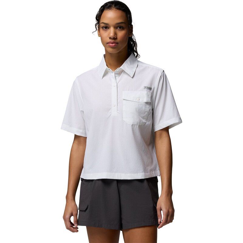 コロンビア レディース トップス Tシャツ 半袖 Columbia Wild Cast Vent ShortSleeve Shirt Womens White ホワイト