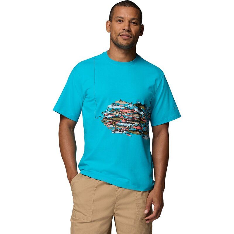 コロンビア メンズ トップス Tシャツ 半袖 Columbia Bonefish FlatshortSleeve TShirt Mens Ocean Teal ティール