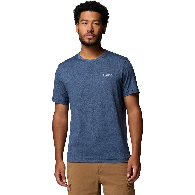 コロンビア メンズ トップス Tシャツ グラフィック Columbia Parsons Point Back Graphic TShirt Mens Collegiate Navy HeatherLi