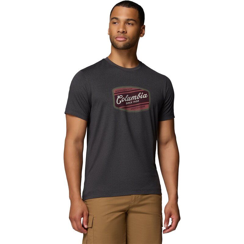 コロンビア メンズ トップス Tシャツ グラフィック Columbia Parsons Point Graphic TShirt Mens Black HeatherBadge Label ブラック