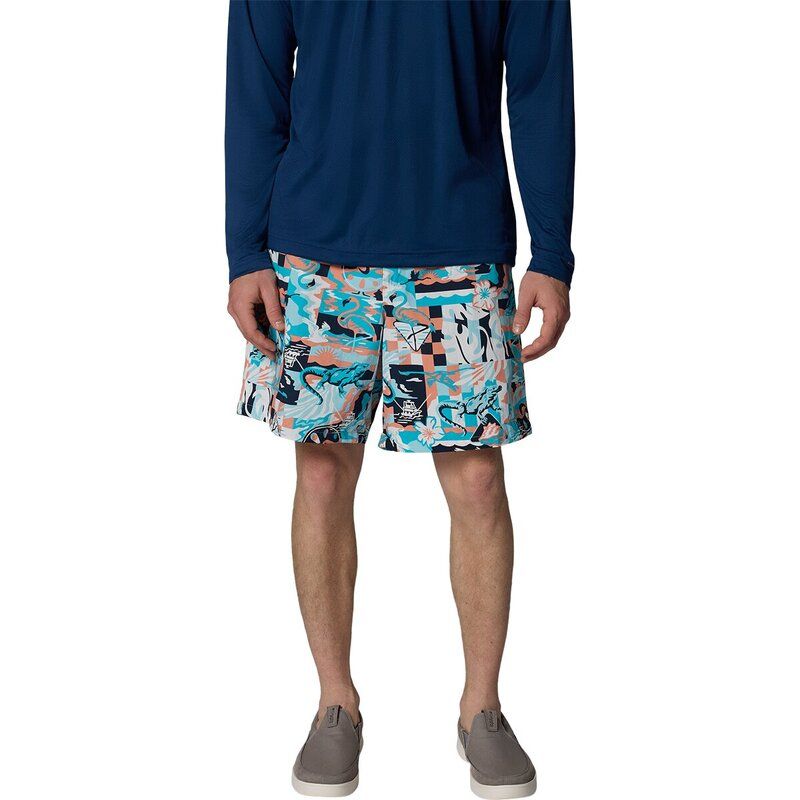 コロンビア メンズ 水着 ハーフパンツ・ショーツ Columbia Super Backcast II 8in Water Short Mens Bright Nectar Saltwaters