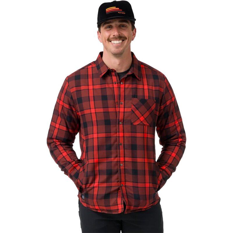 フライロー メンズ トップス シャツ Flylow Sinclair Insulated Flannel Mens AmaroMagma Plaid チェック