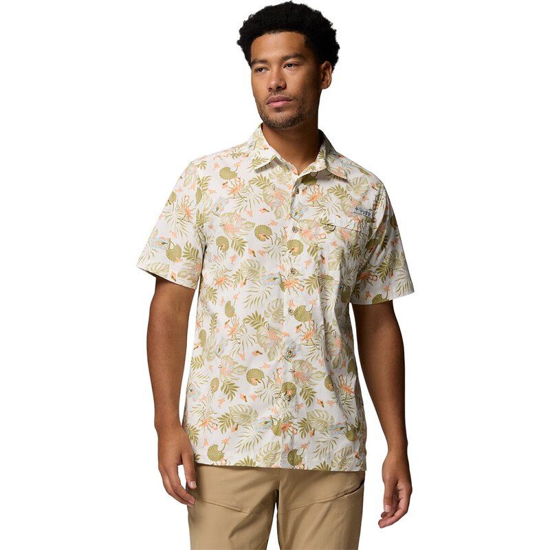 コロンビア メンズ トップス シャツ Columbia Wild Cast Camp Shirt Mensea Salt Inagua