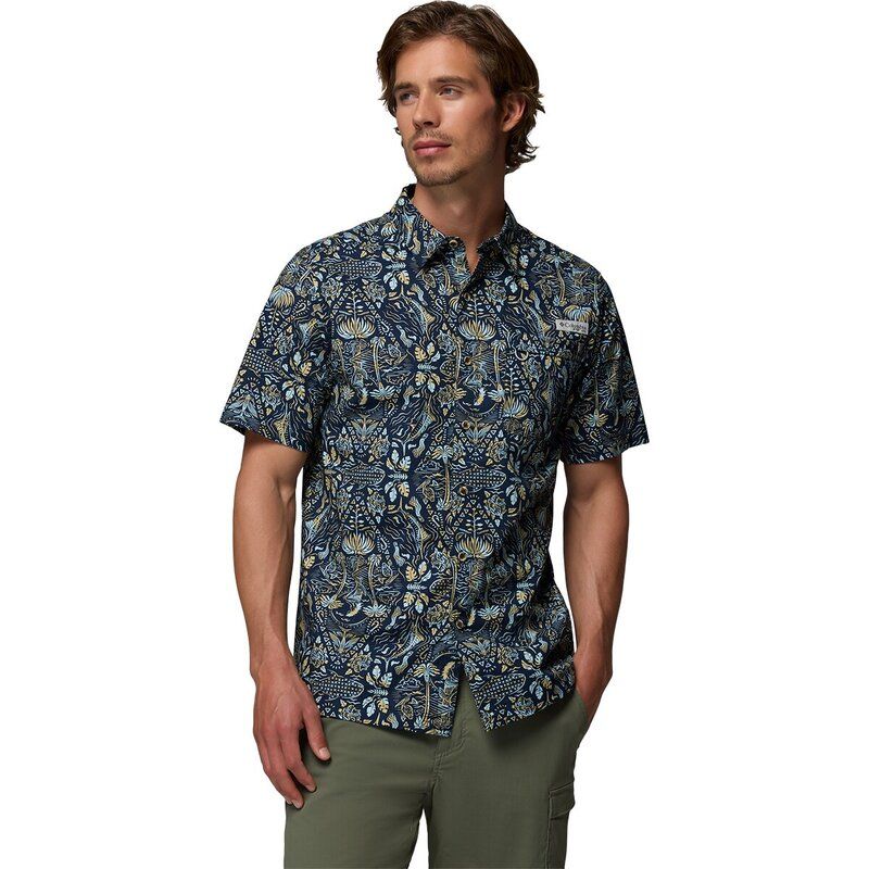 コロンビア メンズ トップス シャツ Columbia Wild Cast Camp Shirt Mens Collegiate Navy Seasirens ネイビー 14,230円
