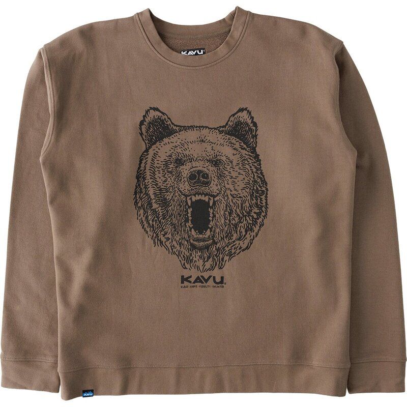 カブー メンズ アウター パーカー・スウェット シャツ KAVU Core Crew Sweatshirt Mens Brown Bear ブラウン