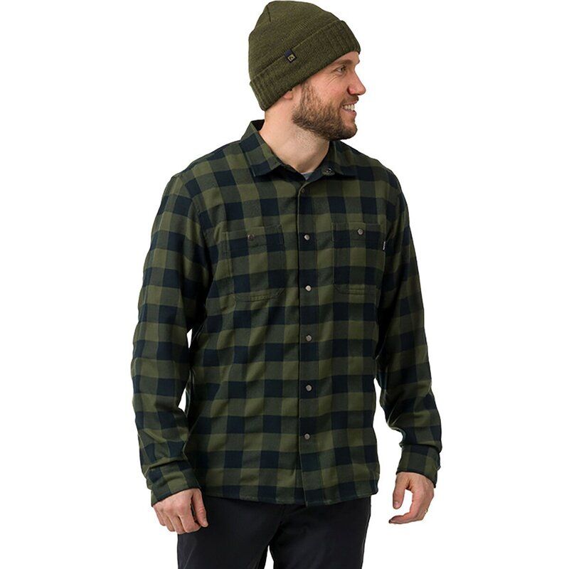 フライロー メンズ トップス シャツ ウール Flylow Porter Wool Shirt Mens Ever greenBlack Plaid ブラック