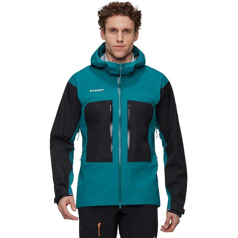 マムート メンズ アウター ジャケット・ブルゾン フーデッドジャケット Mammutaiss HS Hooded Jacket Mens Deep TealBlack ブラック