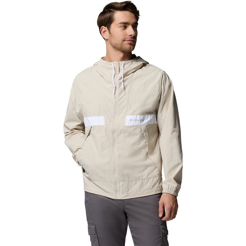 コロンビア メンズ アウター ジャケット・ブルゾン Columbia Spire Valley Hooded Windbreaker Mens Dark StoneWhite ホワイト