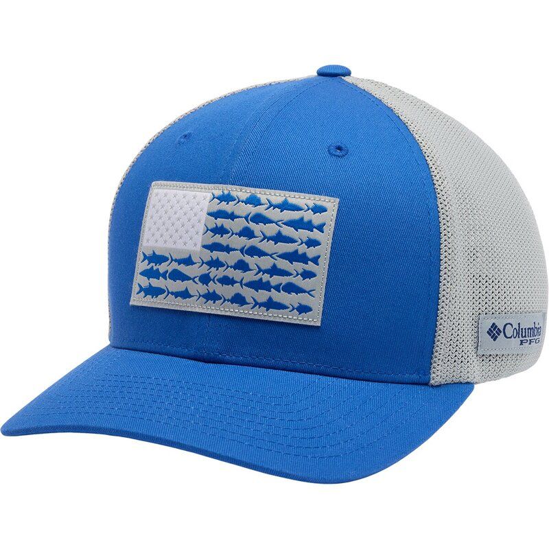 コロンビア メンズ アクセサリー 帽子 メッシュ Columbia PFG Mesh Fish Flag Trucker Hat Vivid BlueFish Flag ブルー