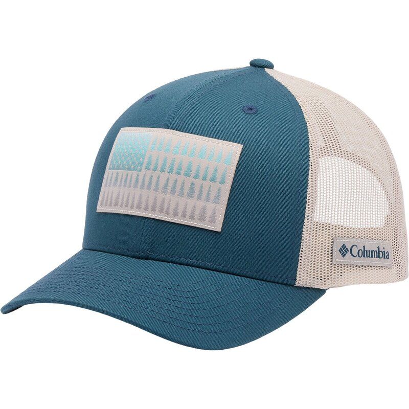 コロンビア メンズ アクセサリー 帽子 メッシュ Columbia Tree Flag High Mesh Snapback Hat Ever blue