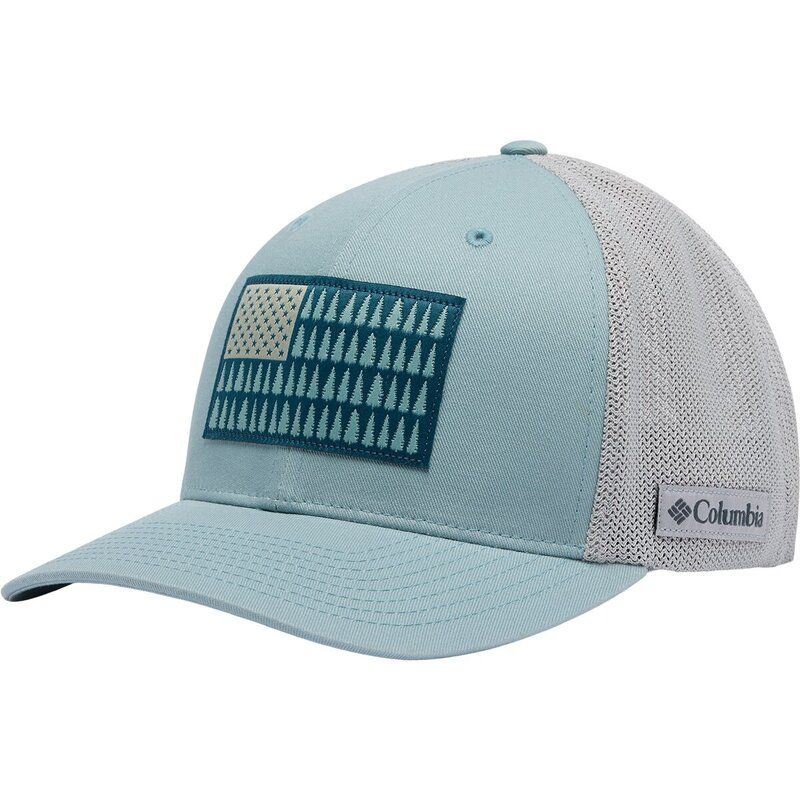 コロンビア メンズ アクセサリー 帽子 メッシュ Columbia Mesh Tree Flag Trucker Hat Crushed Blue ブルー