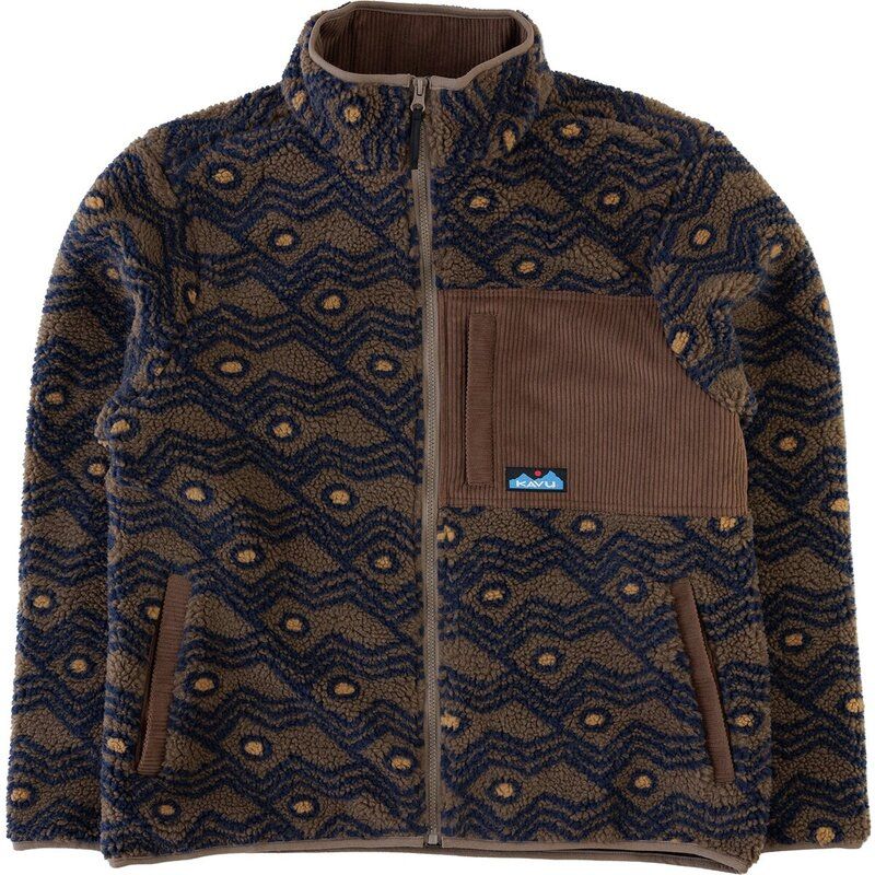 カブー メンズ アウター ジャケット・ブルゾン フリース KAVU Wayside Sherpa Fleece Jacket Mens Walnut Mountain