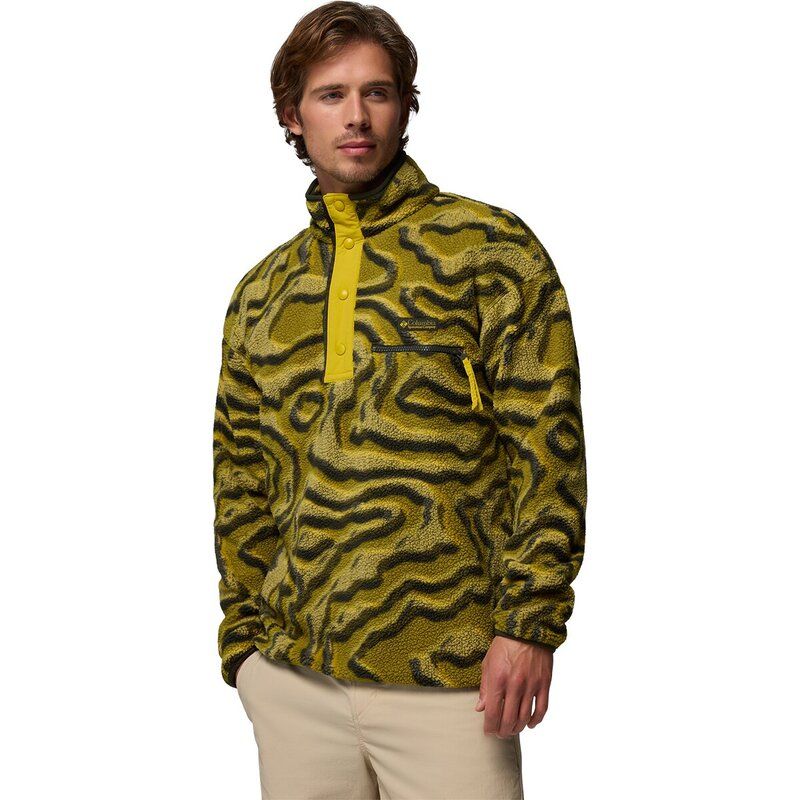 コロンビア メンズ アウター ジャケット・ブルゾン プリント フリース Columbia Helvetia II Printed 12Snap Fleece Mens Mossy GreenTopog