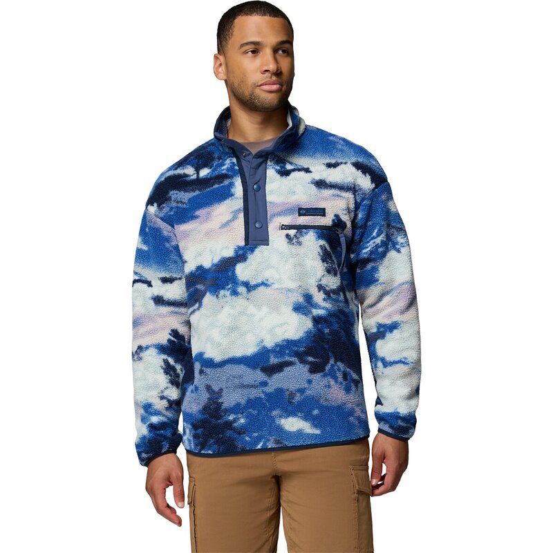 コロンビア メンズ アウター ジャケット・ブルゾン プリント フリース Columbia Helvetia II Printed 12Snap Fleece Mens Collegiate NavyD
