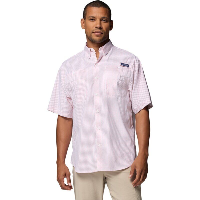 コロンビア メンズ トップス シャツ 半袖 Columbia Super Tamiami Shirt ShortSleeve Mens Melonade Multi Gingham マルチカラー