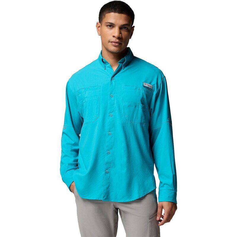 コロンビア メンズ トップス シャツ 長袖 Columbia TamiamiI LongSleeve Shirt Mens Ocean Teal ティール