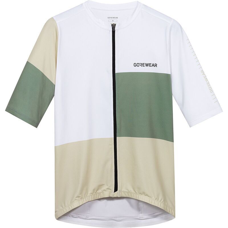 ゴアウェア メンズ トップス Tシャツ 半袖 ジャージー GOREWEAR SWIFTRIDE Block ShortSleeve Jersey Mens WhiteSlate Green ホワイト