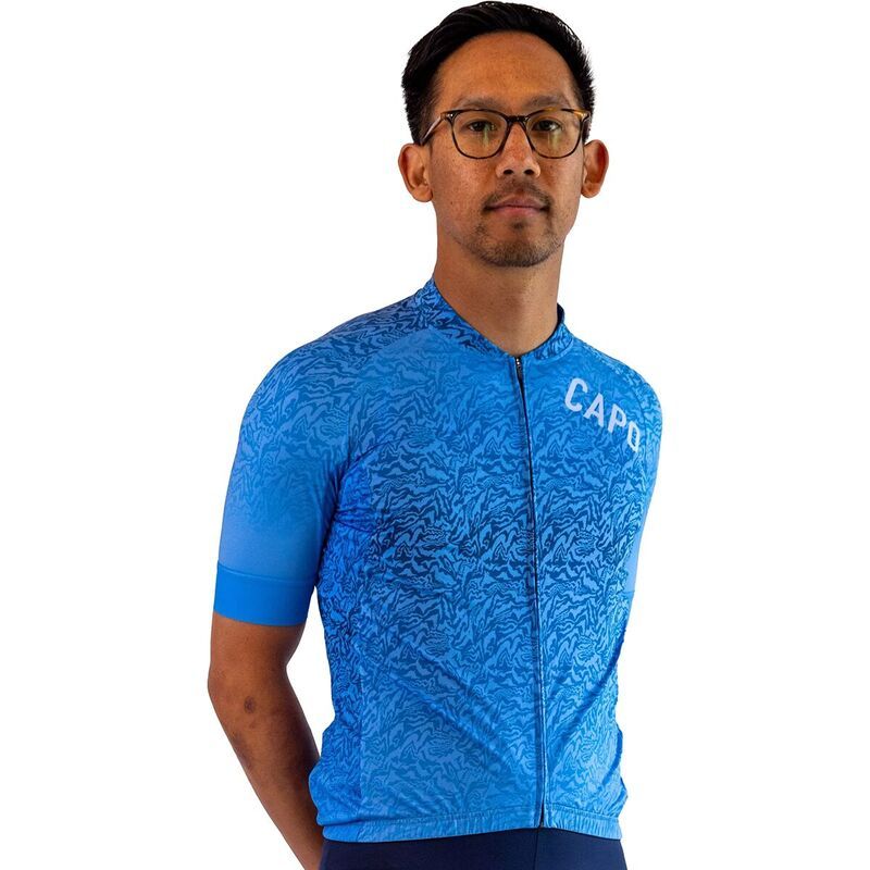 カポ メンズ トップス Tシャツ ジャージー Capo Super Corsa Fade Jersey Mens Tranquil Blue Marble ブルー