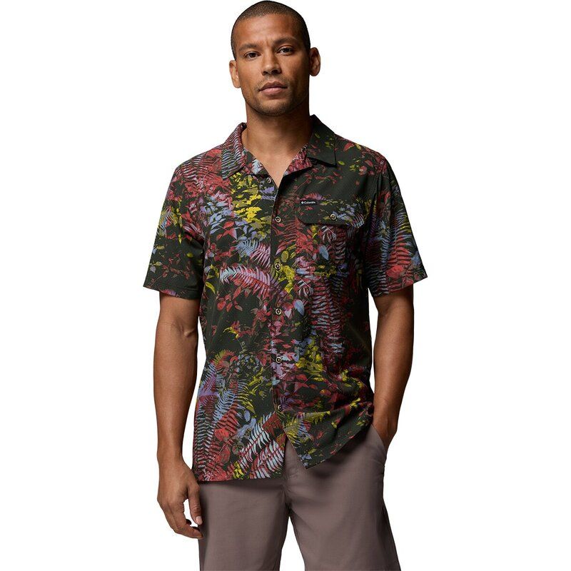 コロンビア メンズ トップス シャツ プリント 半袖 Columbia Tech Trail Utility Printed Woven ShortSleeve Shirt Mens Washed R