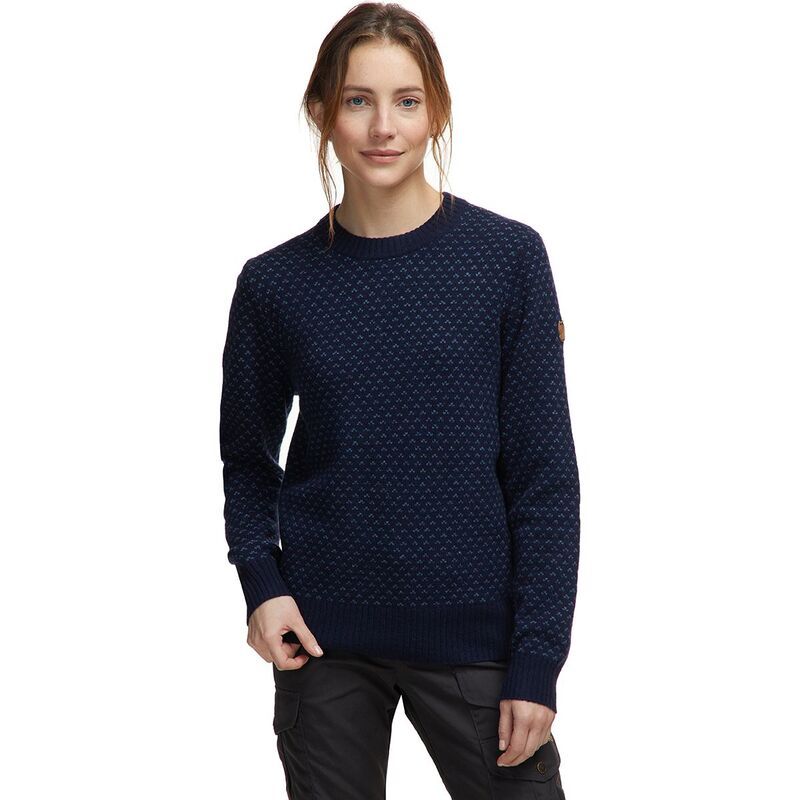 フェールラーベン レディース アウター ニット・セーター Fjallraven Ovik Nordic Sweater Womens Dark Navy ネイビー