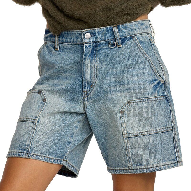 ルーカ レディース ボトムス カジュアルパンツ RVCA Chainmail II Short Womens Light Vintage Indigo インディゴ