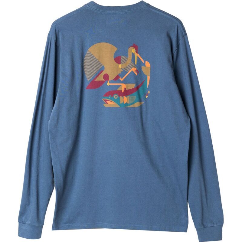 カブー メンズ トップス Tシャツ 長袖 KAVU Angling Blues LongSleeve TShirt Mens Orion Blue ブルー