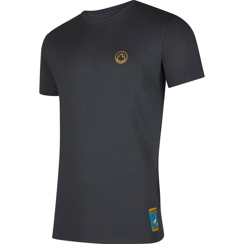 ラスポルティバ メンズ トップス Tシャツ La Sportiva Climbing On The Moon TShirt Mens CarbonGiallo
