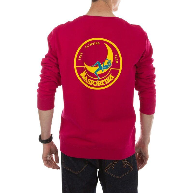 ラスポルティバ メンズ アウター パーカー・スウェット シャツ La Sportiva Climbing On The Moon Sweatshirt Mens FucsiaGiallo
