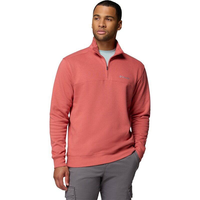 コロンビア メンズ アウター ジャケット・ブルゾン フリース Columbia Hart Mountain II 12Zip Fleece Jacket Mens Washed Red Heather