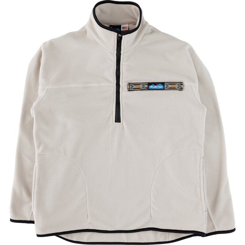 カブー メンズ アウター ジャケット・ブルゾン シャツ フリース KAVU Throwshirt Fleece Pullover 12Zip Mens Natural