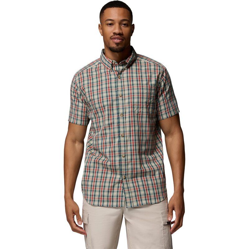 コロンビア メンズ トップス シャツ 半袖 Columbia Rapid Rivers II Shirt ShortSleeve Mens Washed RedRapid Rivers Gingham