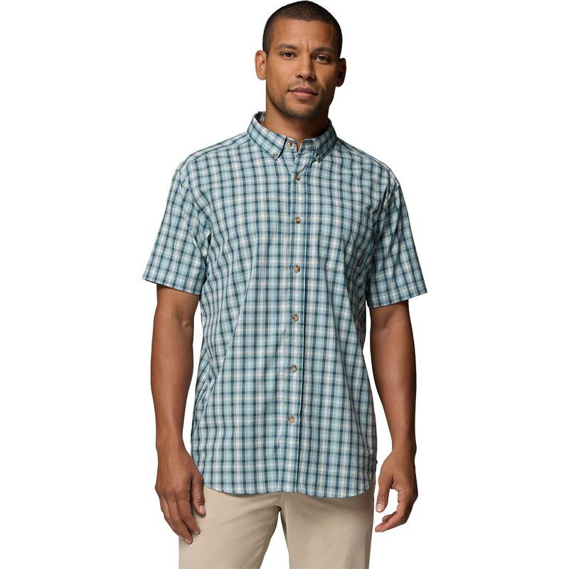 コロンビア メンズ トップス シャツ 半袖 Columbia Rapid Rivers II Shirt ShortSleeve Mens Crushed BlueRapid Rivers Gingh