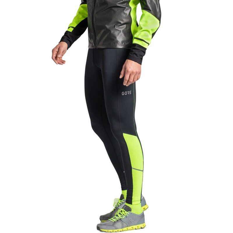 ゴアウェア メンズ ボトムス カジュアルパンツ GOREWEAR3 Thermo Tight Mens BlackNeon Yellow ブラック
