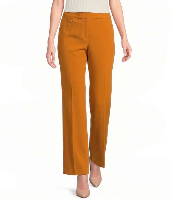 カール ラガーフェルド レディース ボトムス カジュアルパンツ ワイドレッグ KARLAGERFELD PARIS Woven Polish Suiting Flat Front Wide Leg C
